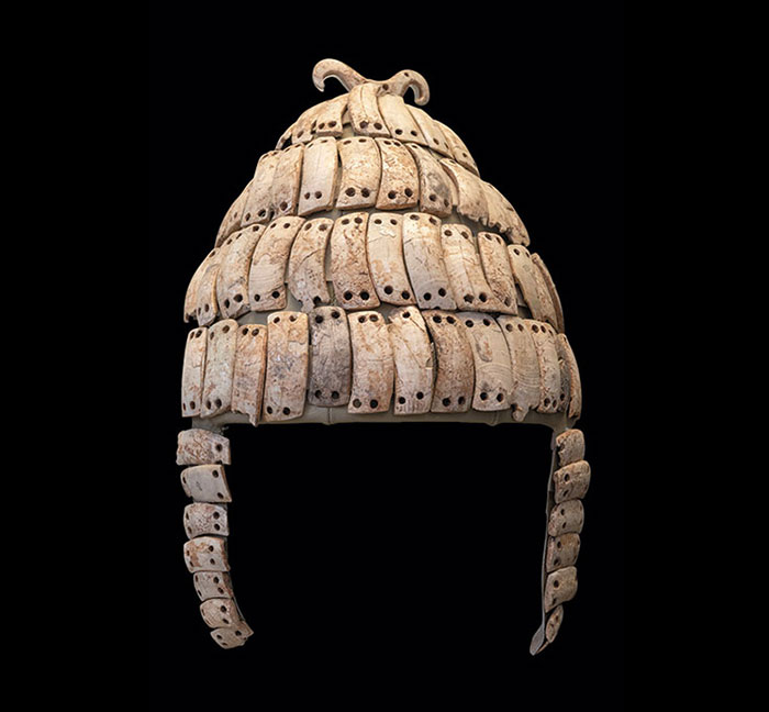 Boar-tusk helmet