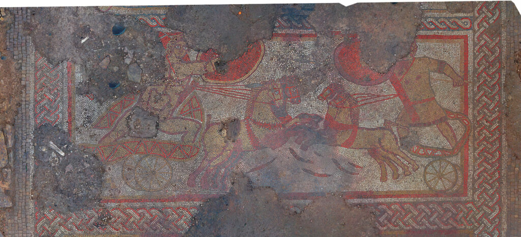 Jousting warriors in Ketton Mosaic