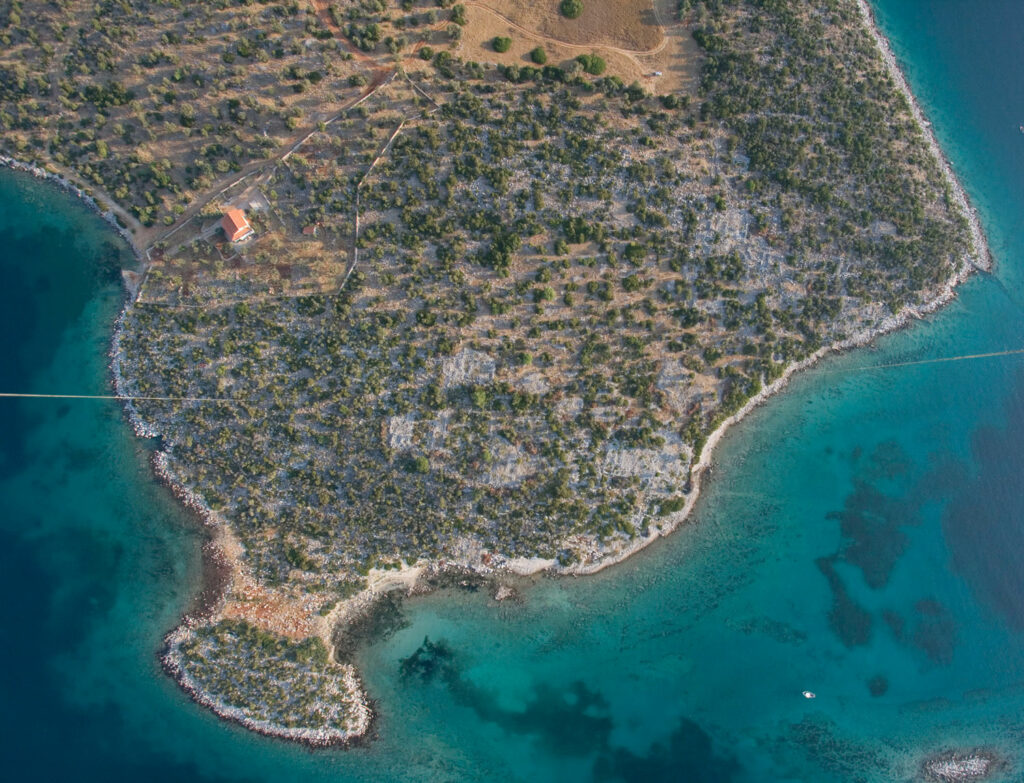 Aerial view of Kalamianos, Greece
