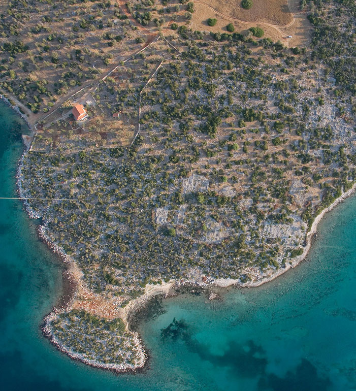 Aerial view of Kalamianos, Greece