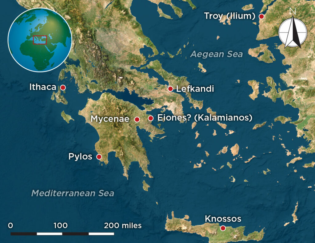 Map of locations mentioned in text