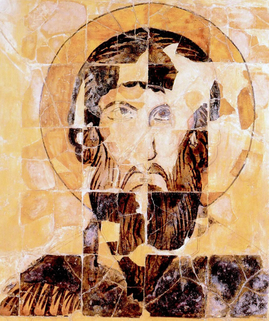 Painted tiles depicting Saint Theodore Stratelates