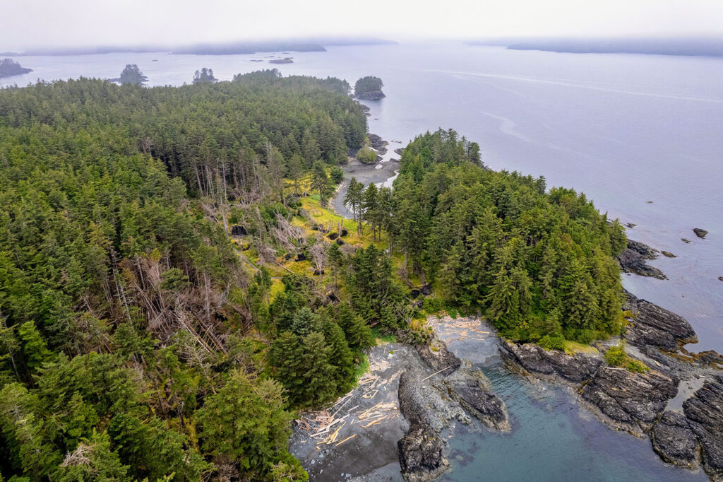 SGang Gwaay Llnagaay during the 2018 storm