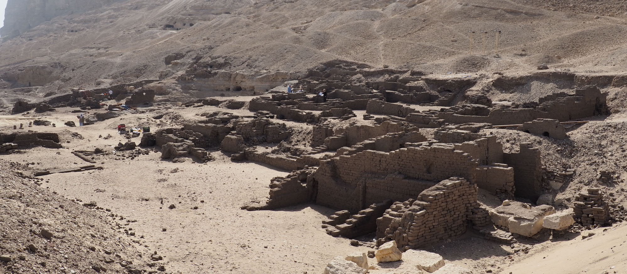 Ruins at archaeological site of Athribis, Egypt