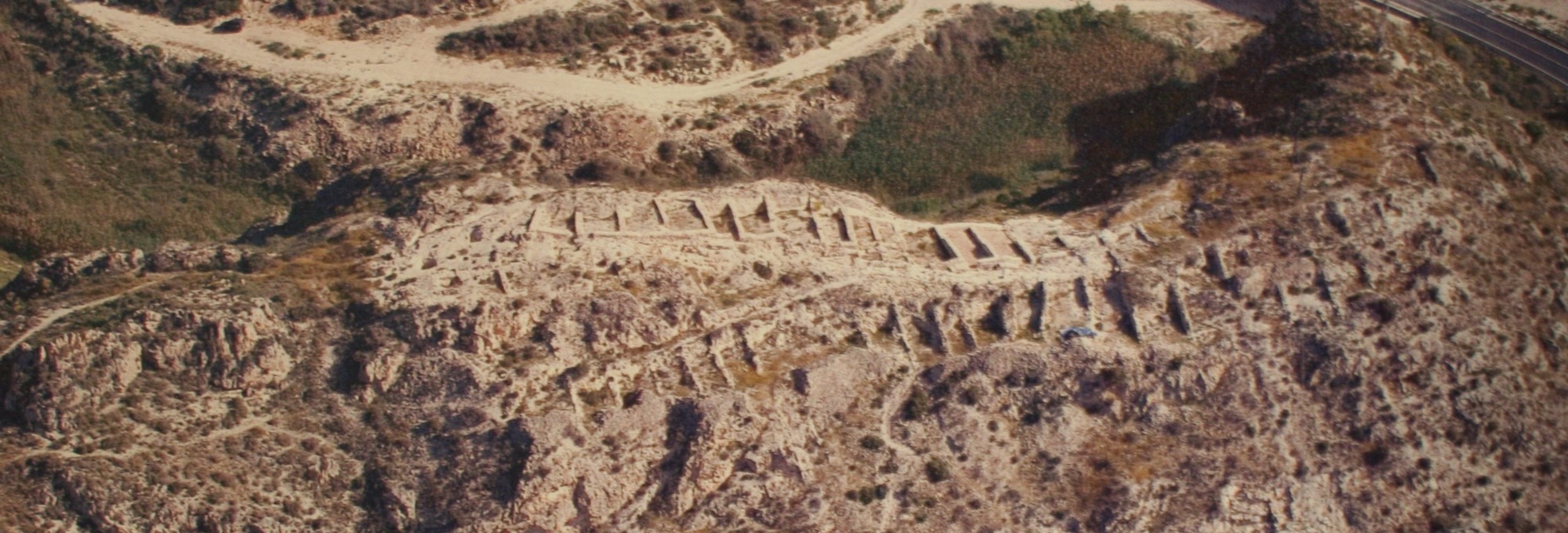 Panoramic view of the Byzantine fortlet at El Monastil, Spain