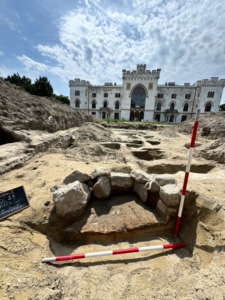 Excavation of Roman aqueduct, Rusovce, Slovakia