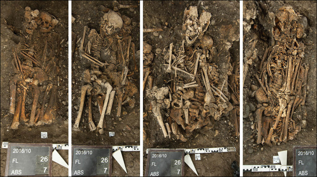 Graves during excavation, Basel, Switzerland