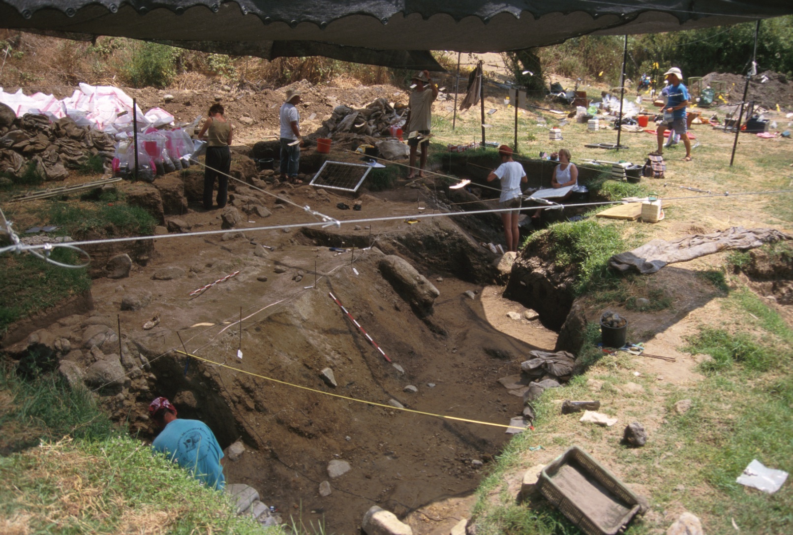 View of excavation at the Gesher Benot Ya‘aqov Acheulian site, Israel