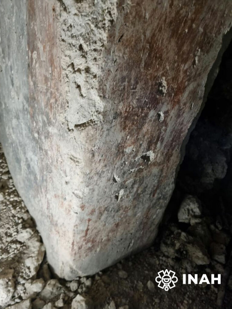 Mural painting at the site of El Jefeci&ntilde;o, Quintana Roo, Mexico