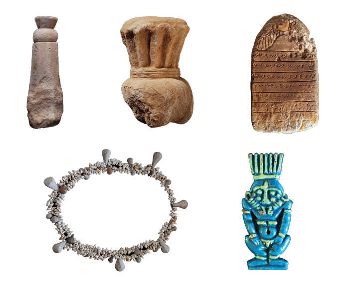 Artifacts recovered from graves in Sedeinga, Sudan