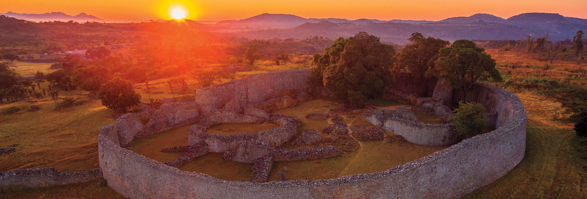 The Great Enclosure at the site of Great Zimbabwe in southern Zimbabwe