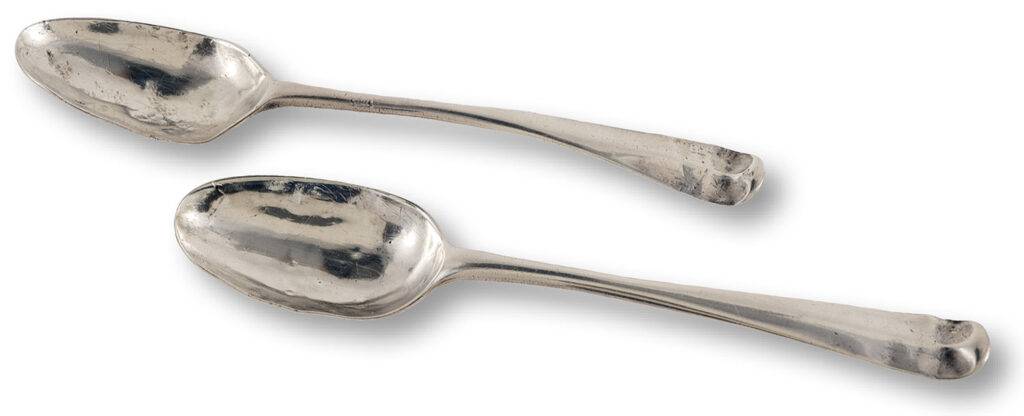 Two silver tablespoons