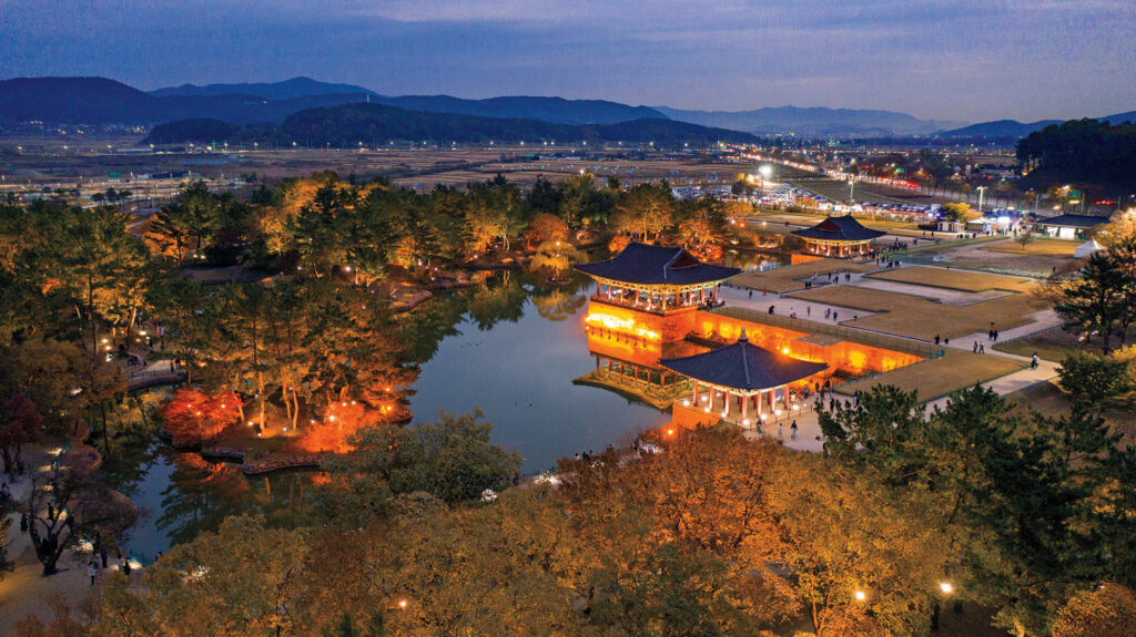 Palace pavilions and pond, Gyeongju, South Korea