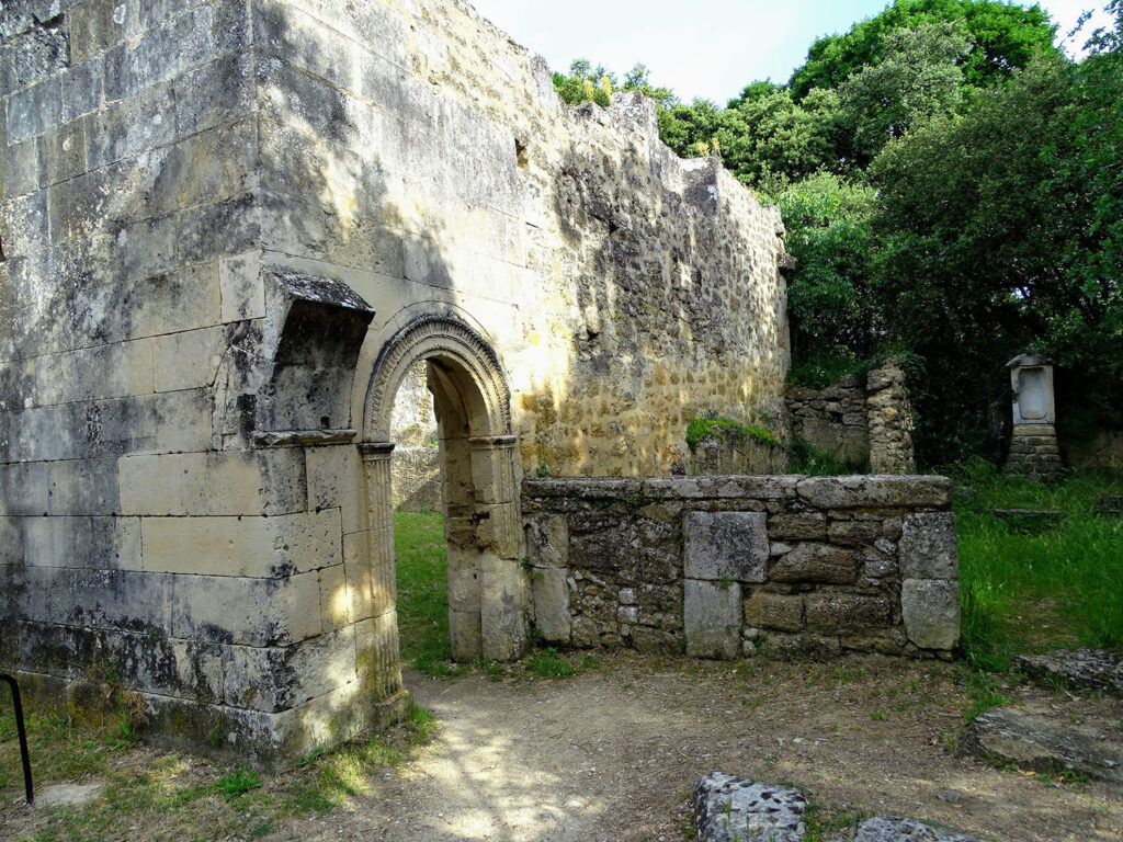 A jeu de paume court at the castle of Suze-la-Rousse in southeastern France
