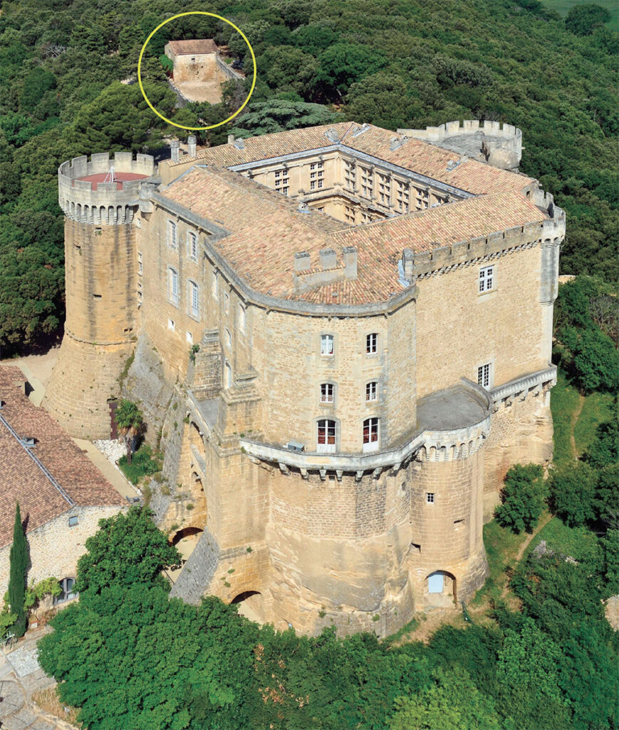 The castle of Suze-la-Rousse in southeastern France