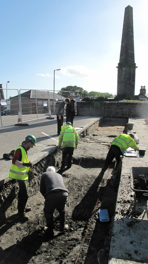 Excavation of Viking mound, Dingwall, Scotland
