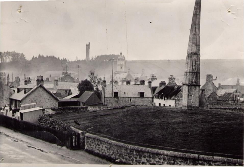 Early 20th-century photo of Viking mound, Dingwall, Scotland