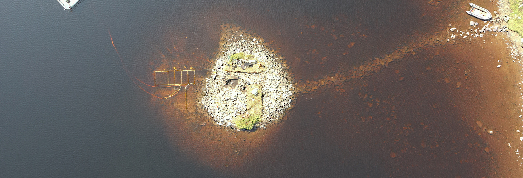 Crannog at crannog at Loch Bhorgastail, Scotland