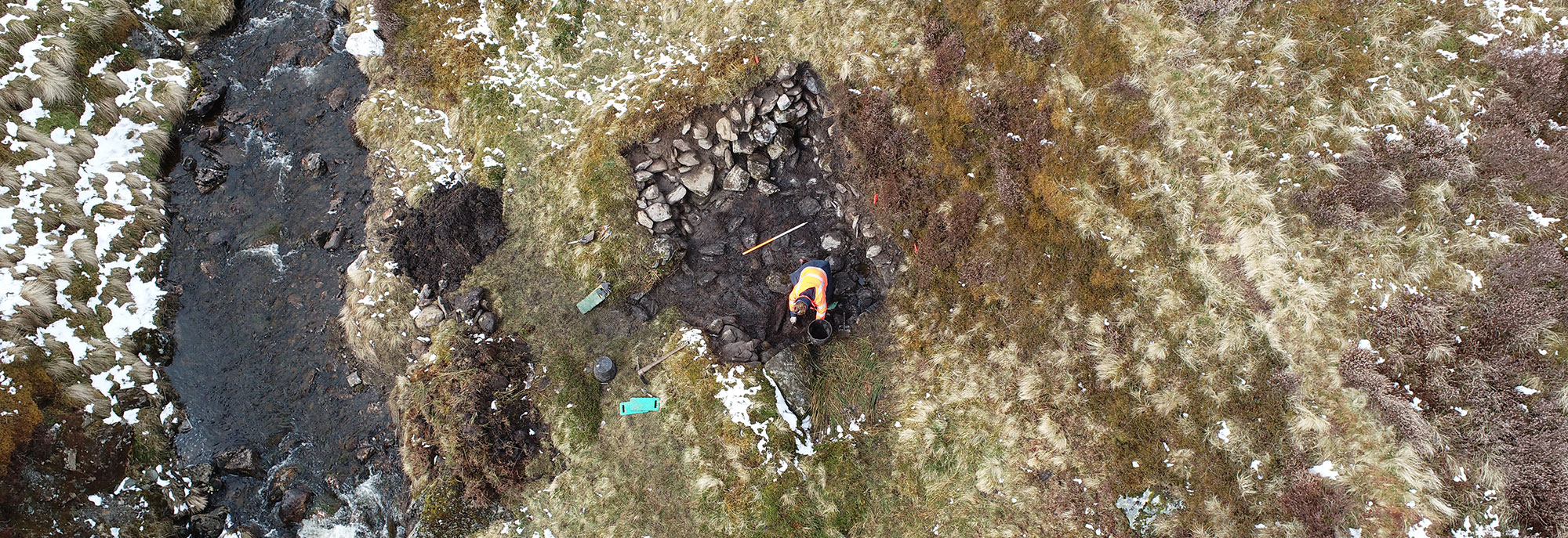 Excavation of an illicit whisky still site in Ben Lawers National Nature Reserve, Scotland