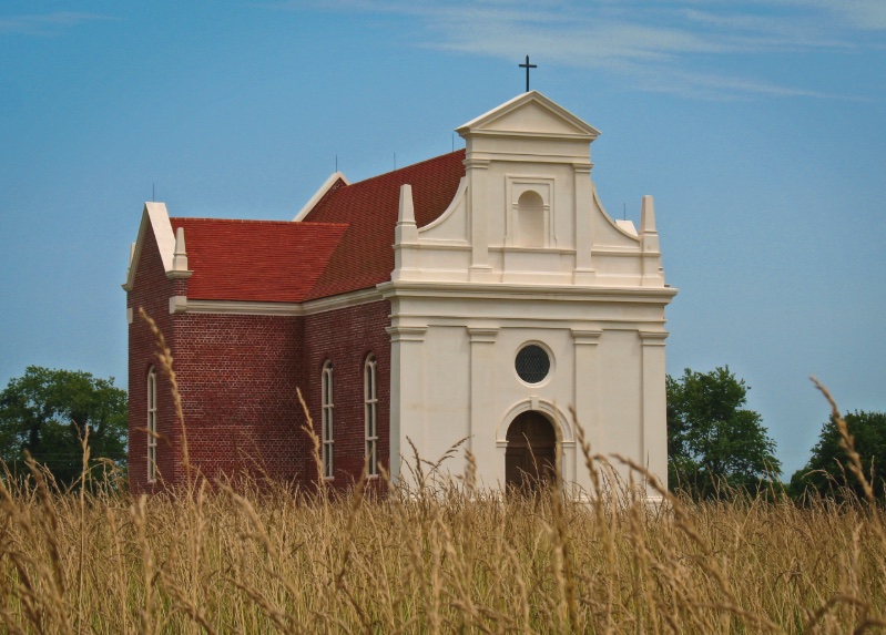 Exterior of the reconstructed 1667 Brick Chapel at Historic St. Mary’s City, Maryland