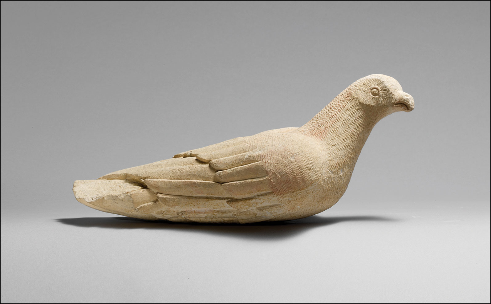 Limestone pigeon sculpture from Cyprus