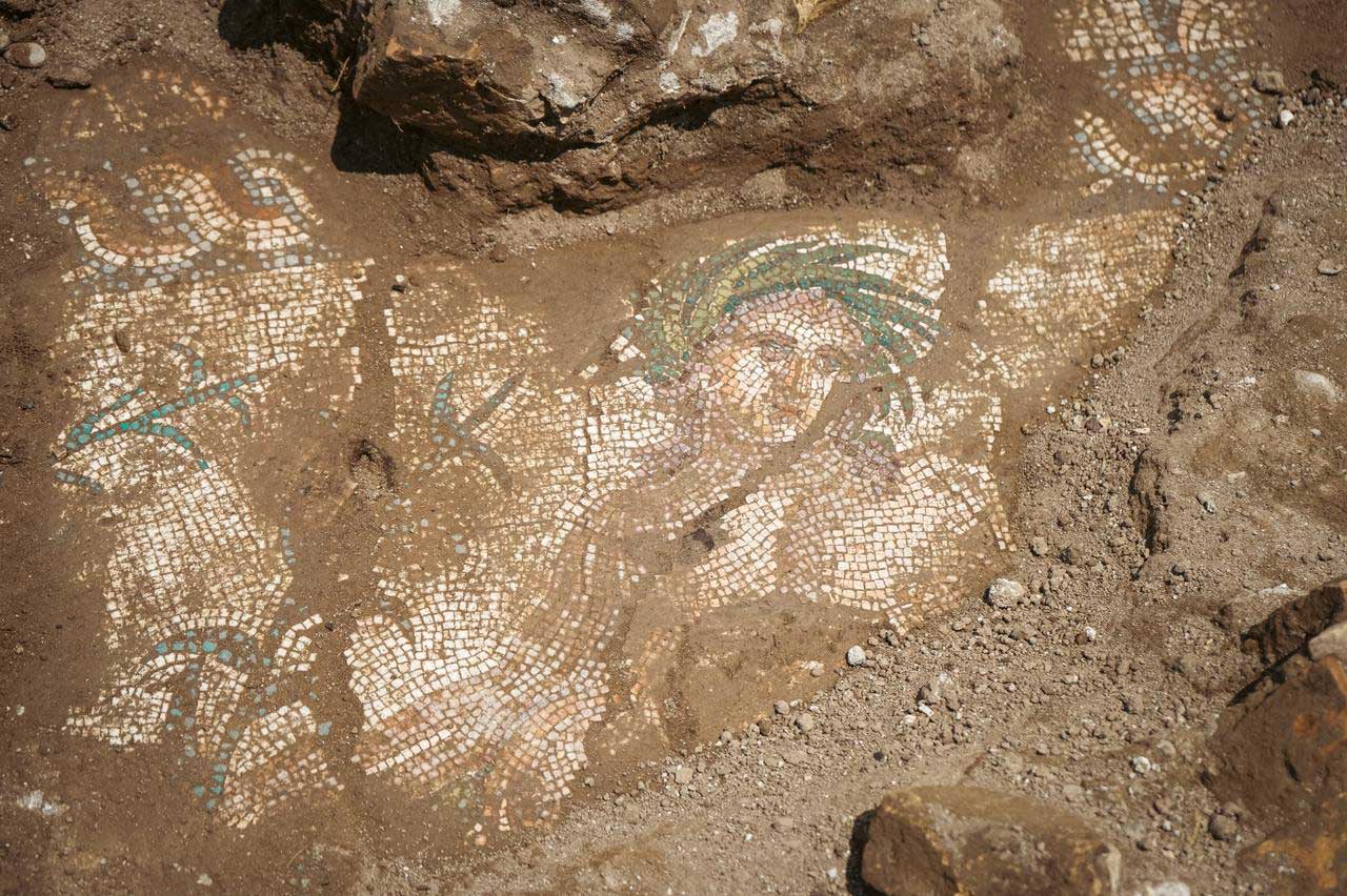 Discovery of a Mosaic Featuring a River Deity Unveiled in Turkey Discovery of a Mosaic Featuring a River Deity Unveiled in Turkey
