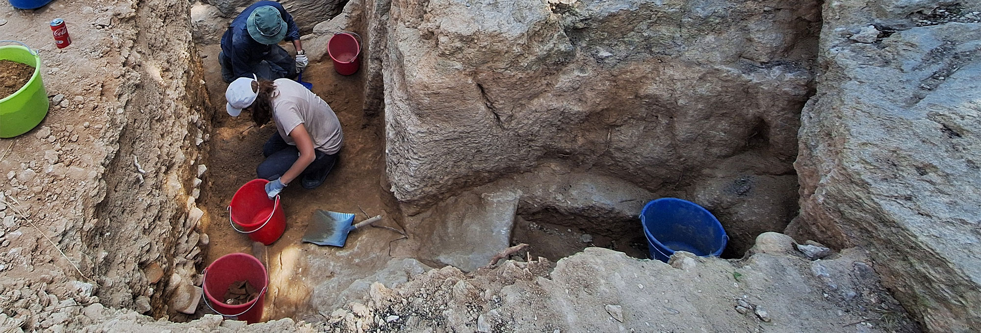 Archaeologists excavate defenses at the site of Nea Paphos on Cyprus