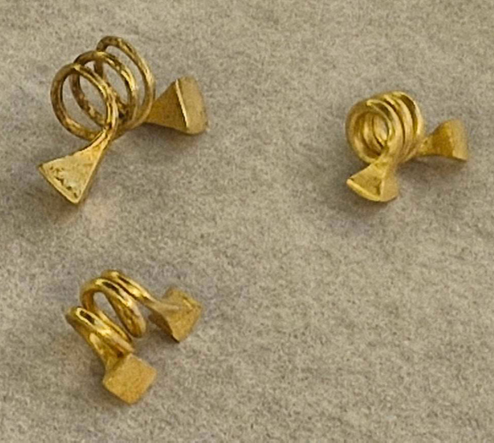 Gold spiral earrings