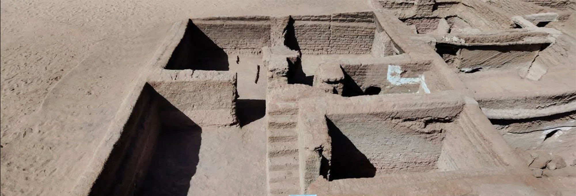 View of excavations of a Byzantine city in Egypt's Dakhleh Oasis