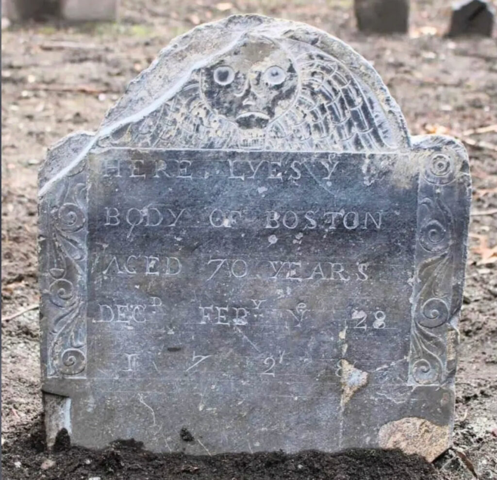 Gravestone of a formerly enslaved man known as Boston