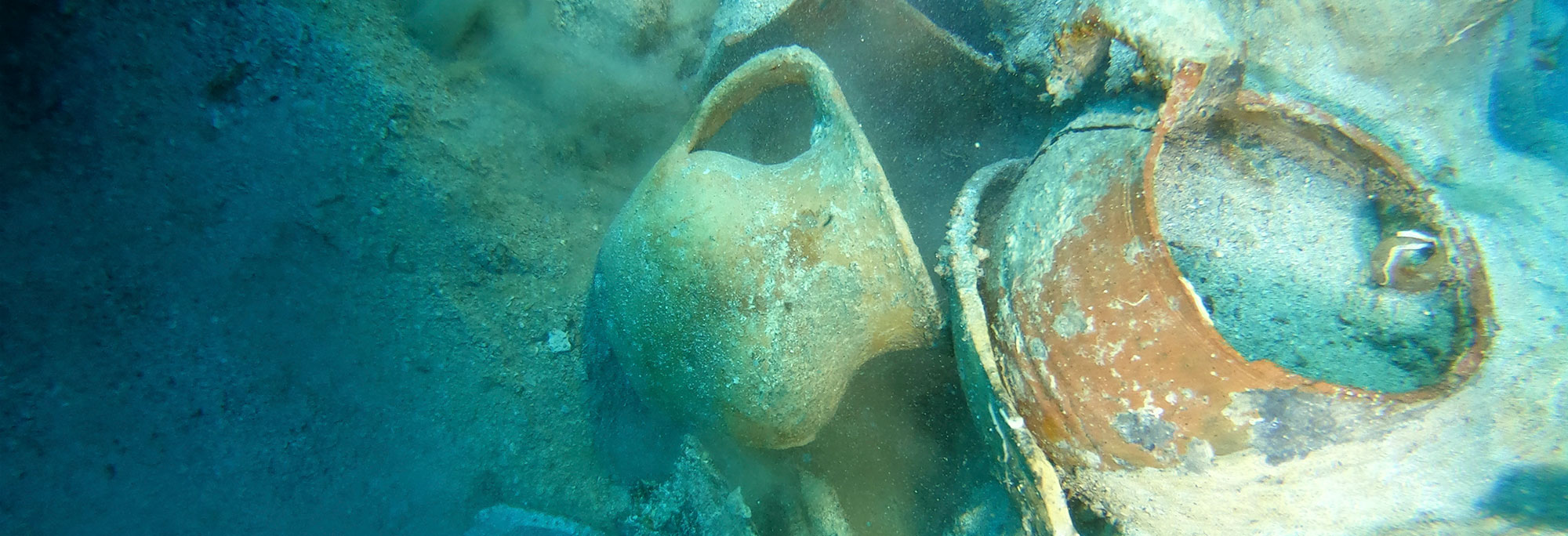 Vessels on shipwreck, Mljet, Croatia