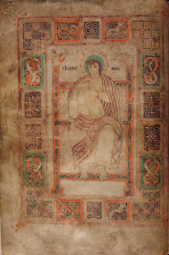 Illustration of King David playing a lyre