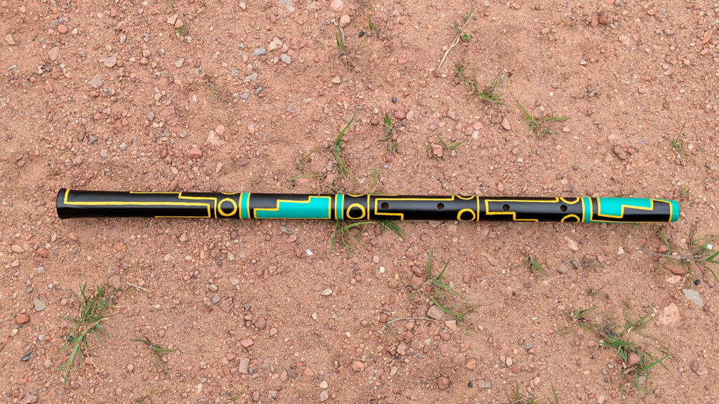 Replica of flute found in Pueblo Bonito