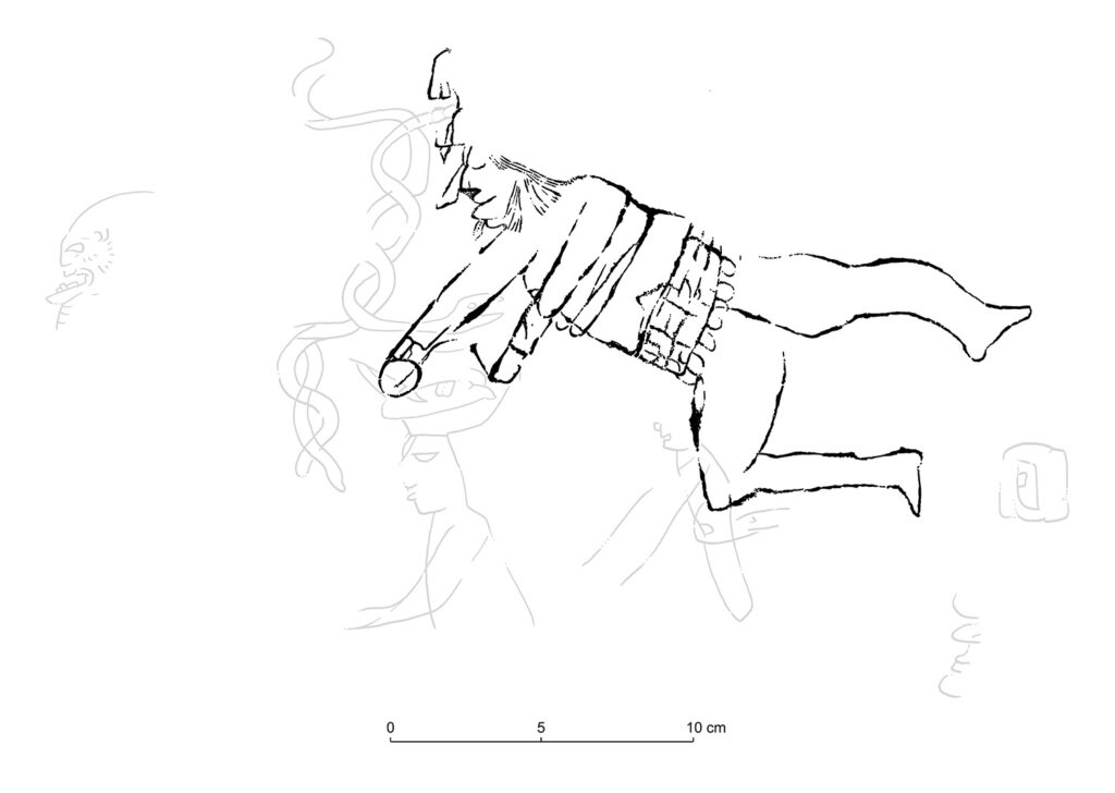 Drawing of a ballplayer