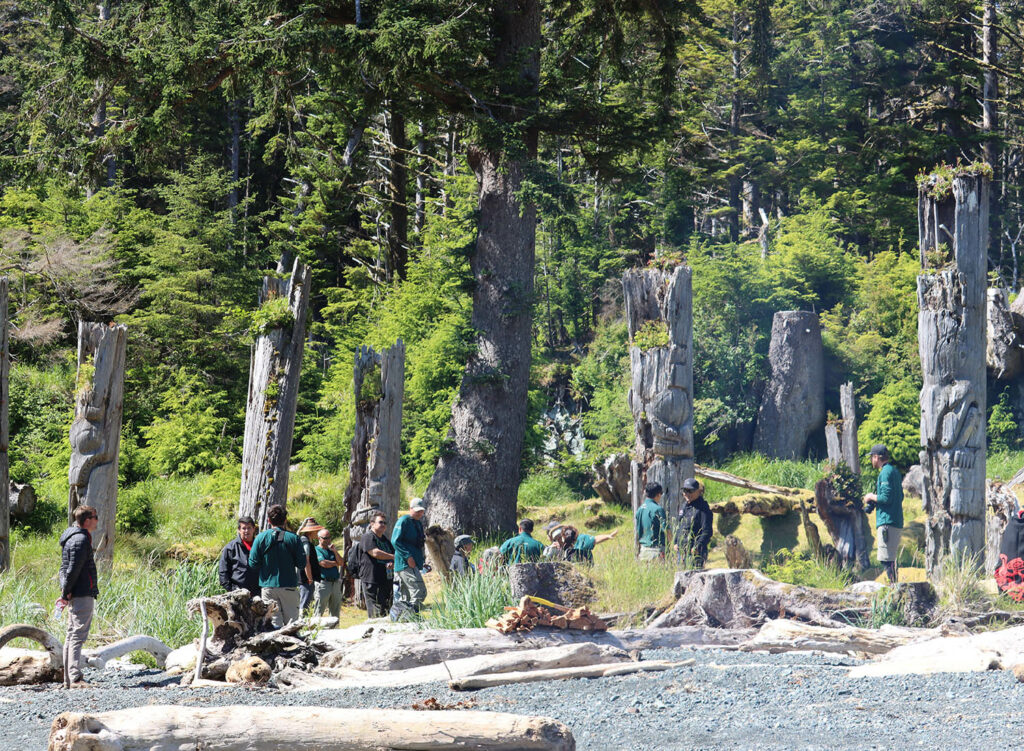 Haida Nation members and repatriation team, SGang Gwaay Llnagaay, Canada