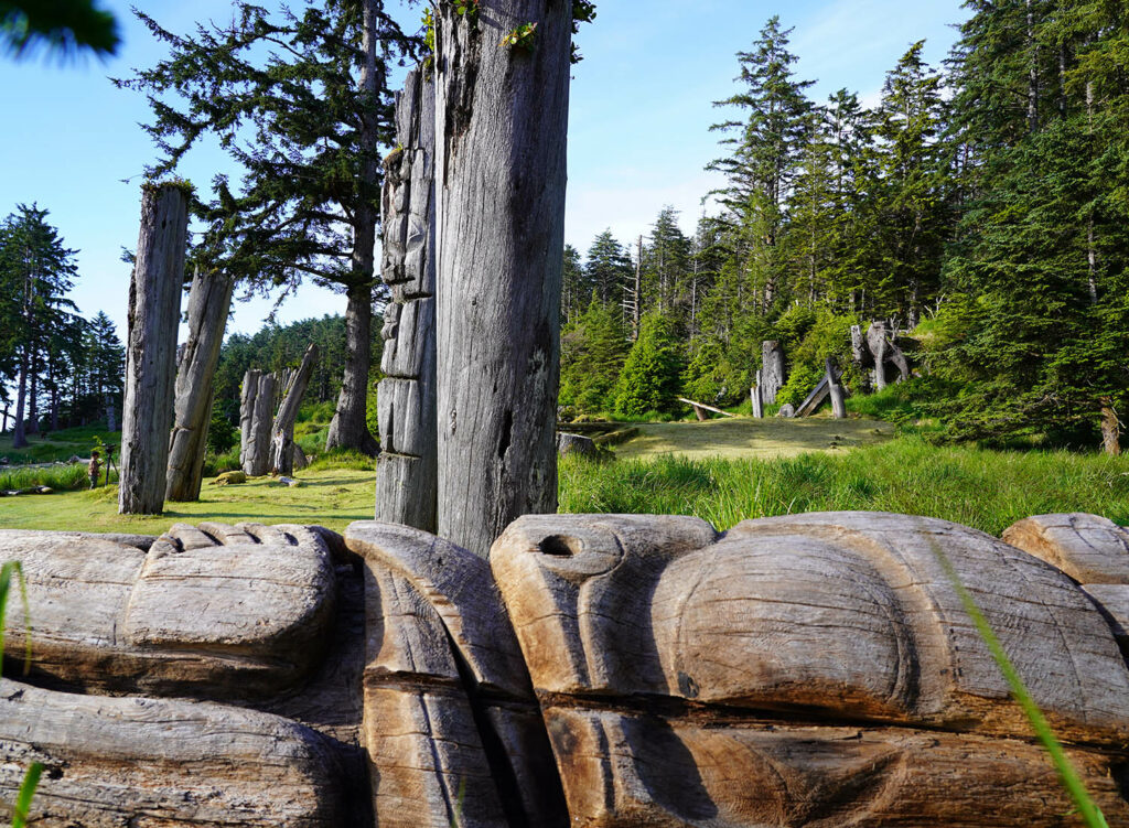 Repatriated pole, SGang Gwaay Llnagaay, Canada