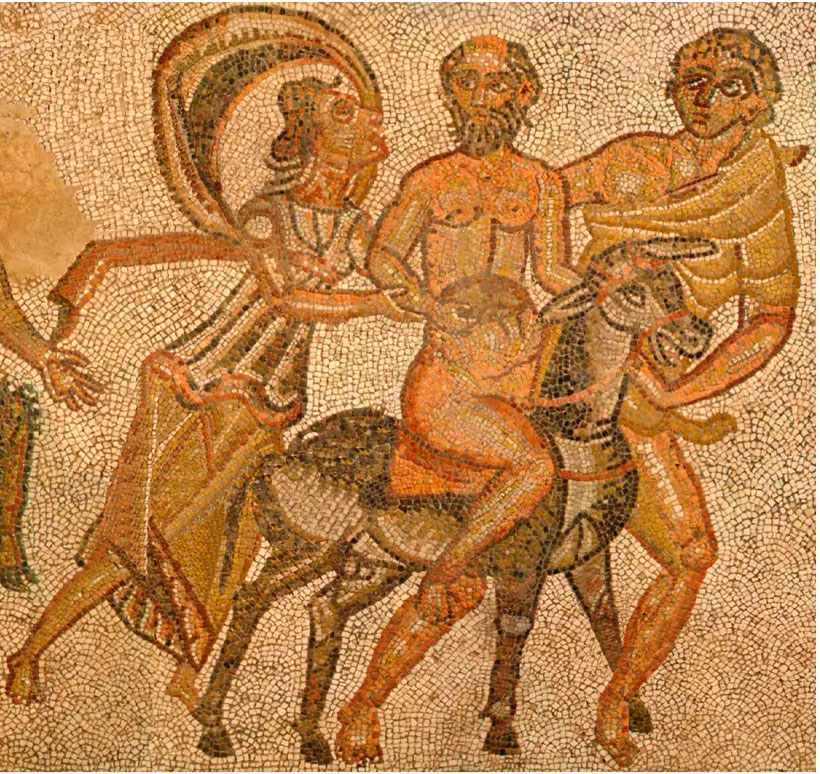 Bacchus mosaic from the villa at Fuente &Aacute;lamo