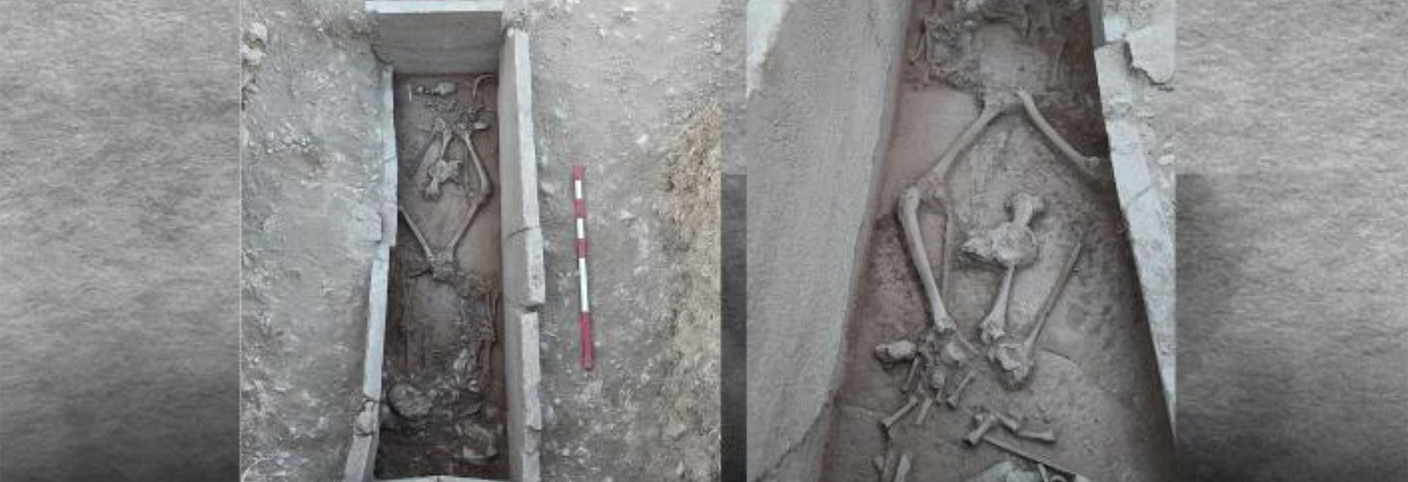 Two views of a grave in Aspendos, Turkey