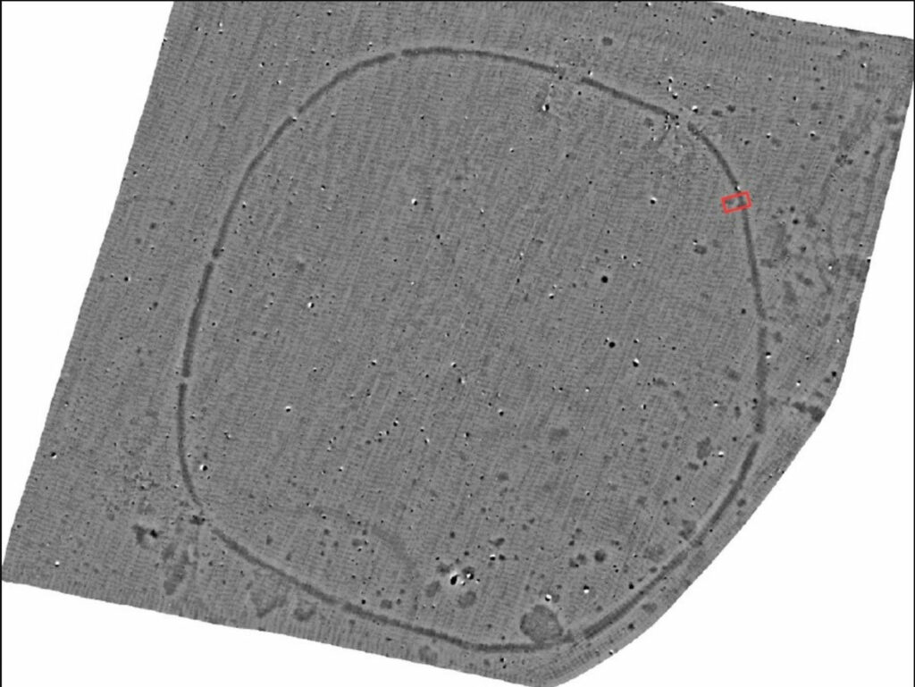 Ground-penetrating radar image of the Neolithic monument