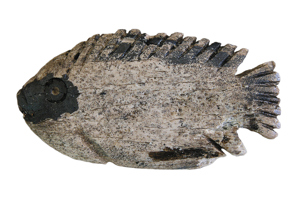 A fish made of hippopotamus ivory