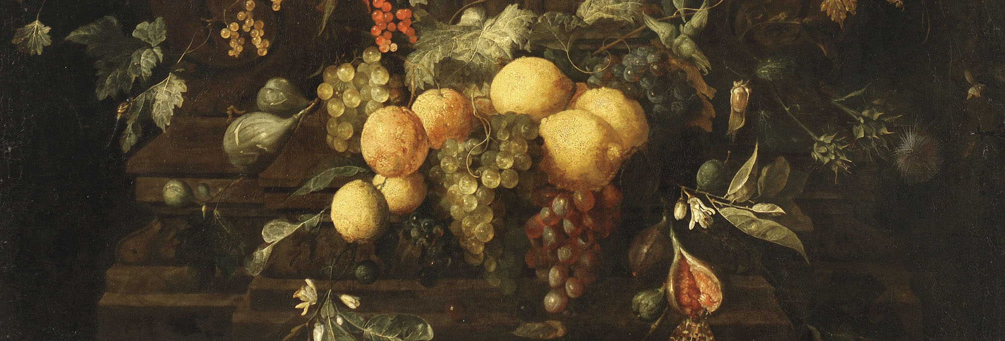 Still Life of Fruit with the Supper at Emmaus