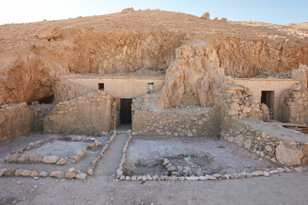 Courtyard of the tomb of Ipuy, Deir el-Medina, Egypt
