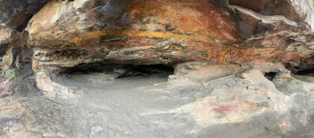 View of main section of Windmill Way rock shelter, Queensland, Australia