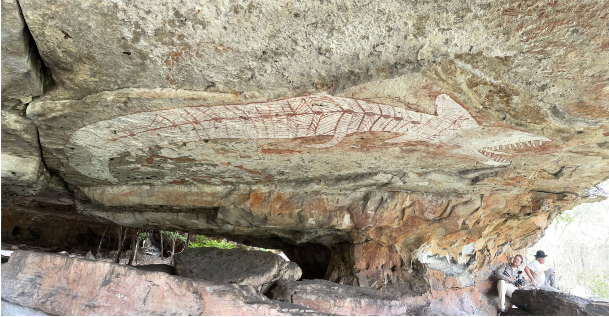 Largest Awunbarna Rainbow Serpent, Western Arnhem Land, Australia