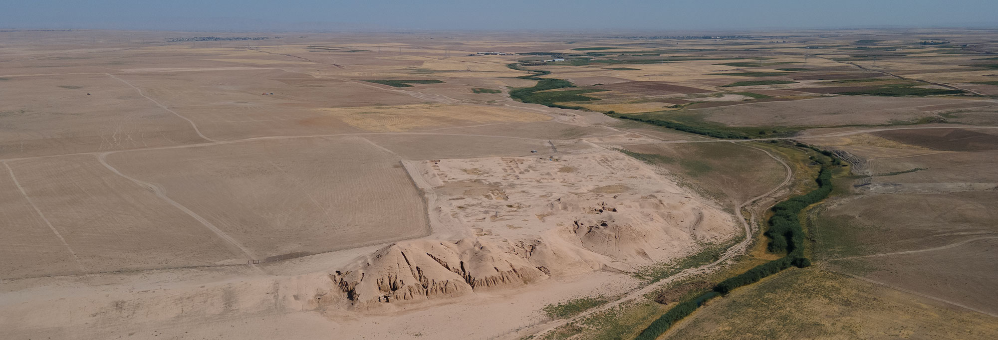 Aerial view of Nimrud, Iraq from a drone