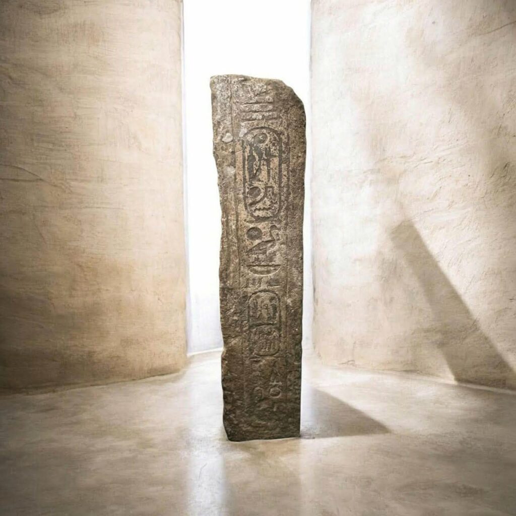 Stele inscribed with hieroglyphs