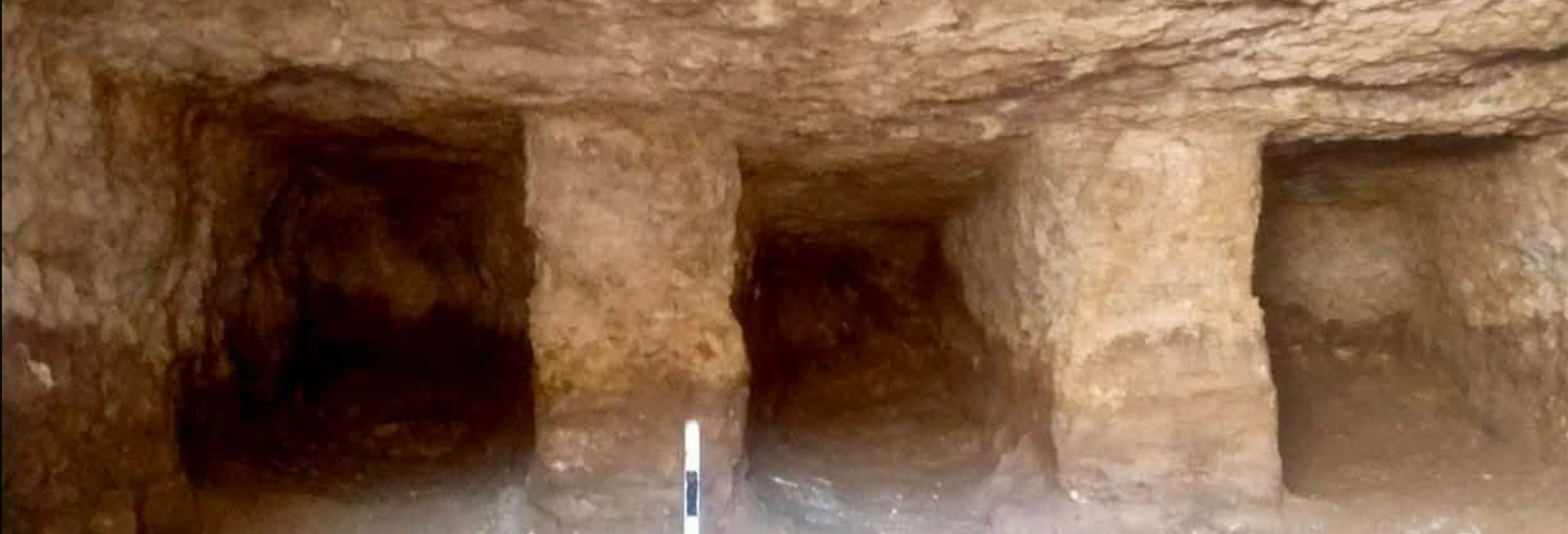 Interior of tomb with niches, Tell el-Yahudiya, Egypt