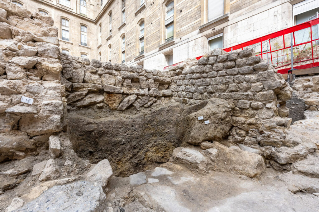 Section of ancient wall, Paris, France