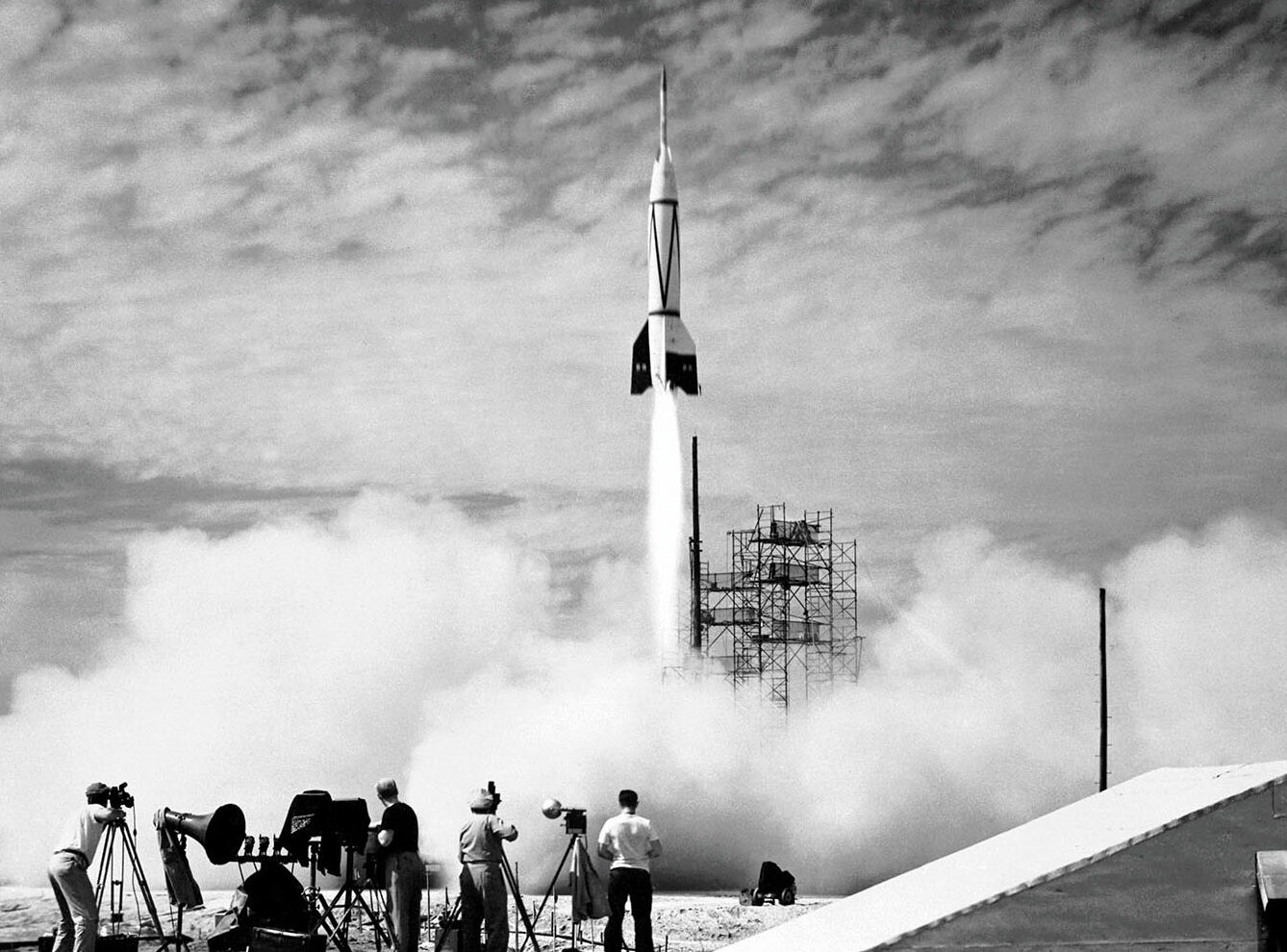 The first rocket launched from Cape Canaveral