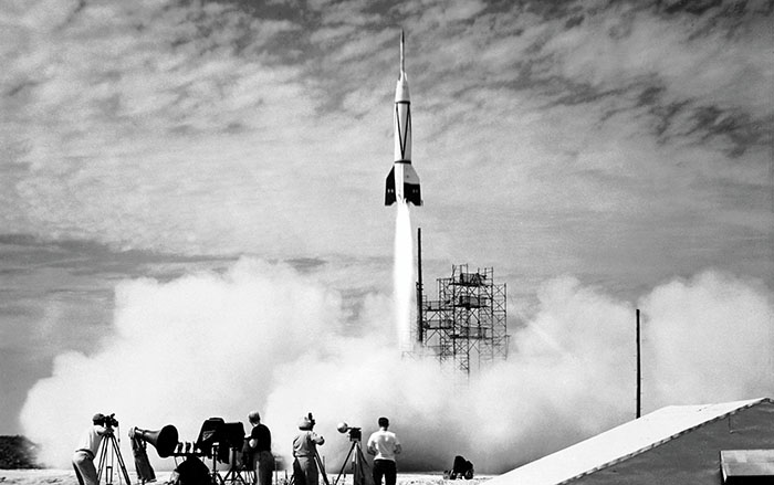 The first rocket launched from Cape Canaveral, on Florida's Atlantic Coast—called the Bumper—took flight on July 24, 1950.